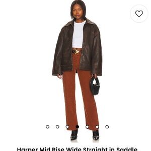 AGOLDE “Harper” Mid-Rise Corduroy Jeans Burnt Orange Size 26